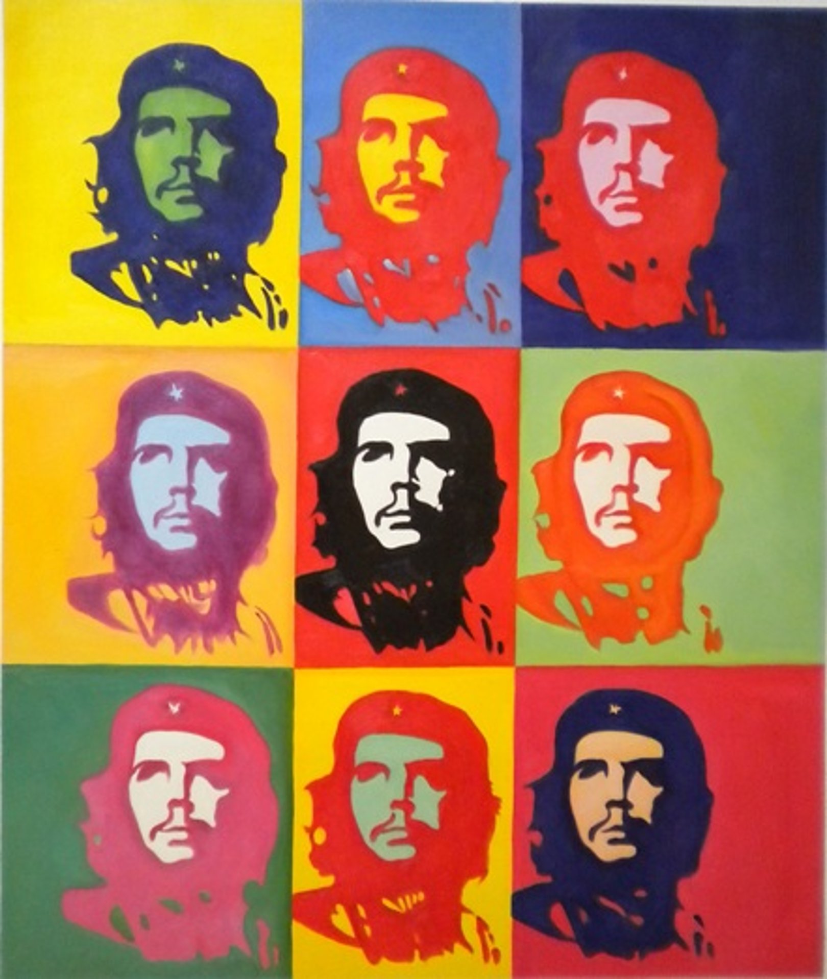 Quadro Che Guevara di Warhol, falso d’autore 60x50cm Novecento